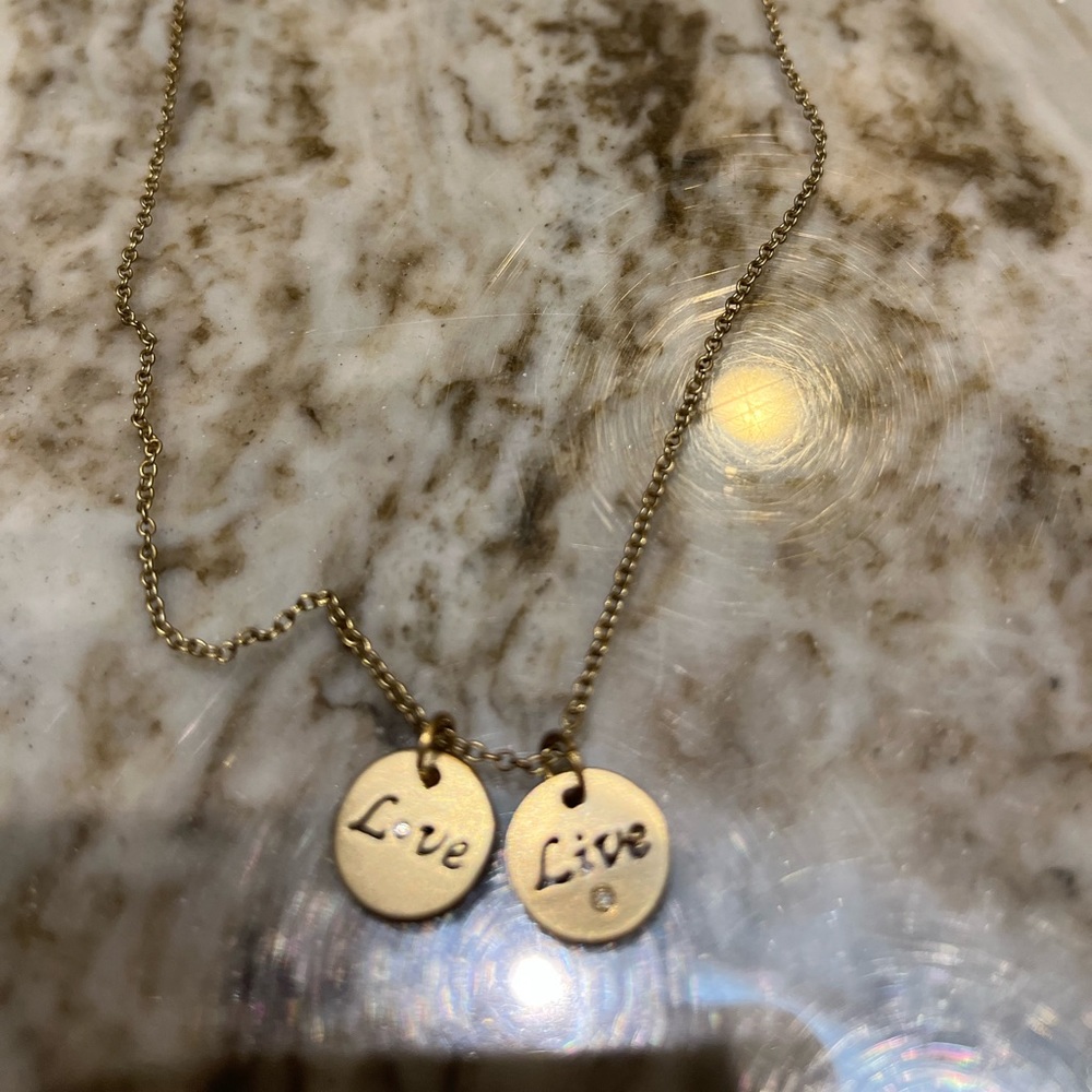 Love/Live Charm Necklace